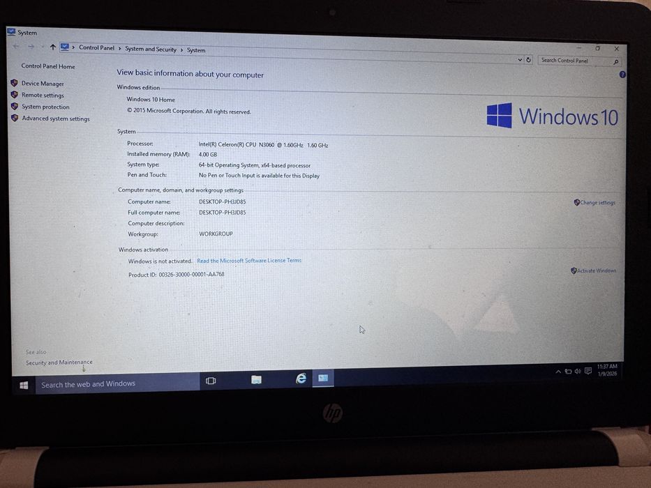 Laptop hp 14-bs001nf