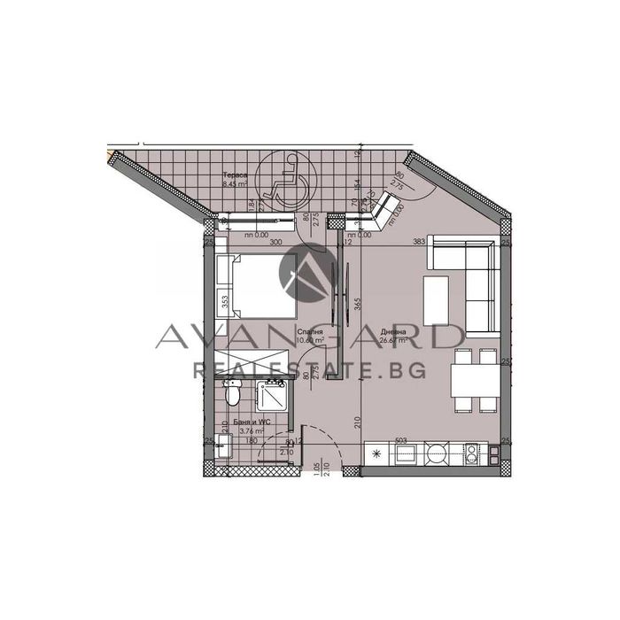 оф.24115 Двустаен нова сграда/ Смирненски