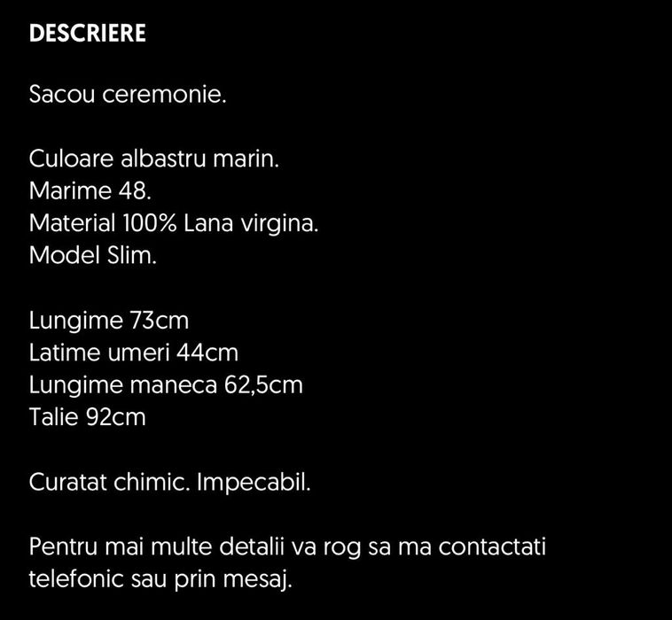 Sacou smoking bleumarin