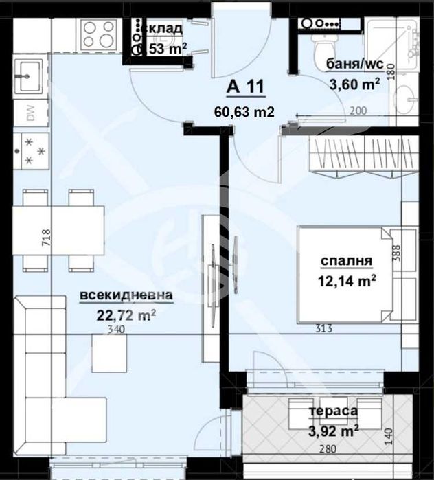 Двустаен апартамент Изгрев 524-18414