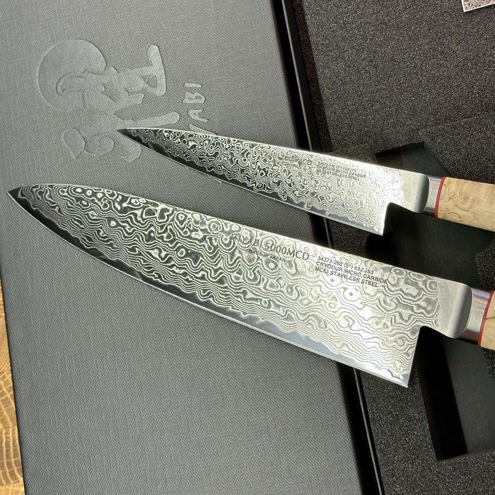 Set Cutit Miyabi Birchwood 5000MCD 200mm 130 mm Gyuto Petty japonez bucatar