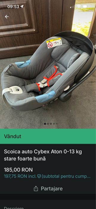 Scoica Cybex Aton 0-13 kg