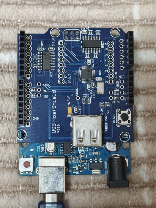 Arduino Uno + USB Hostshield