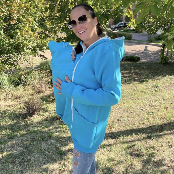 Разпродажба | Памучен суитшърт за бебеносене Simply - Blue