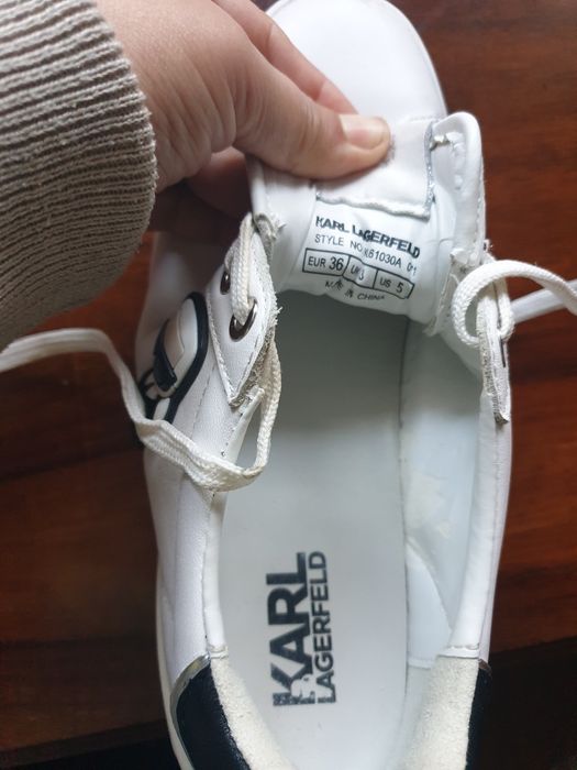 Vand adidasi Karl Lagerfeld..albi marimea 36