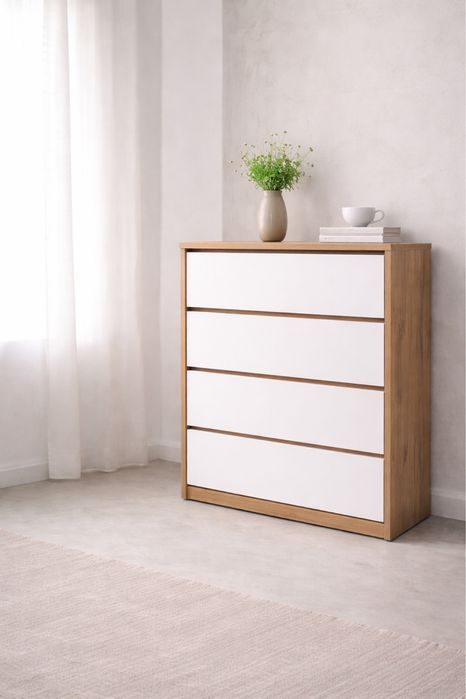 Комод из ЛДСП, 4 ящика, 80×39×98 см