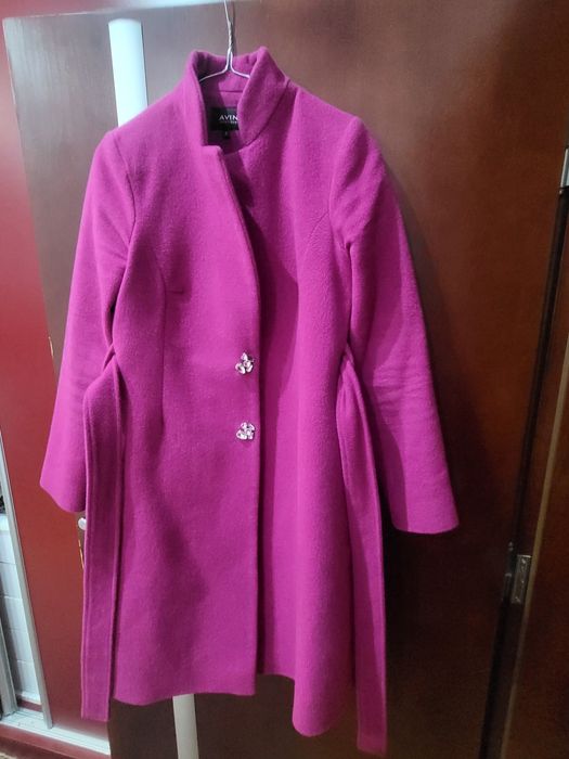 Палто AVIN вълна- фуксия