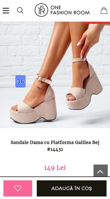 Sandale elegante cu toc