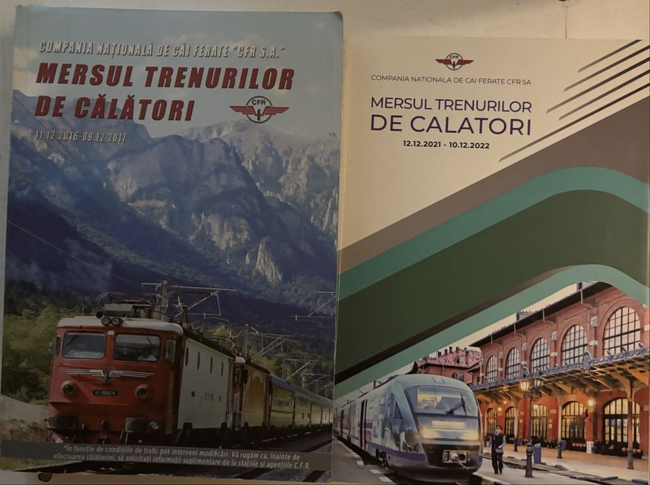 Mersul trenurilor de calatori 2016-2017 si 2022