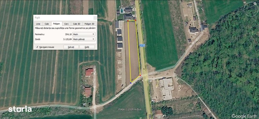 Intravilan 3.106 mp Izvorani deschidere 148 ml la str. Complex Olimpic