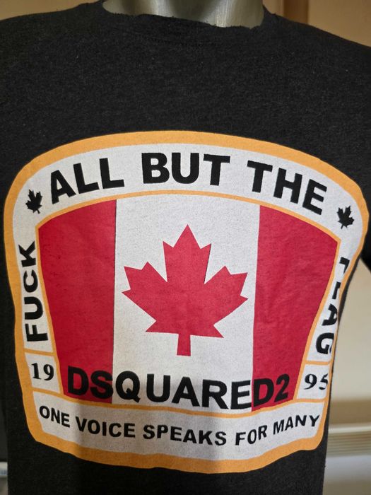 Нов Dsquared2 *uck All But The Flag Мъжка Тениска Ежедневна Раз.M
