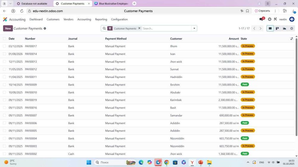 Odoo ERP tizimini o‘rnatish va avtomatlashtirish xizmatlari