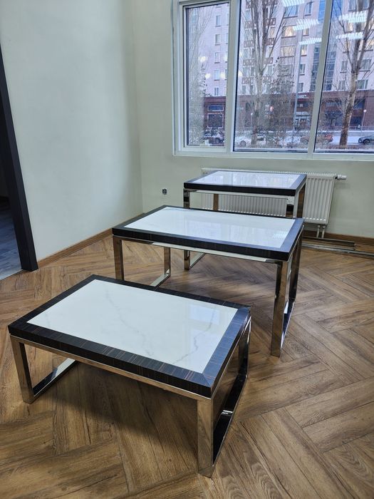 Столы с основанием из нержавейки