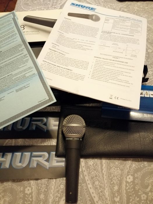 Microfon Profesional Original Shure SM58 cardioid Made in Mexic 2005