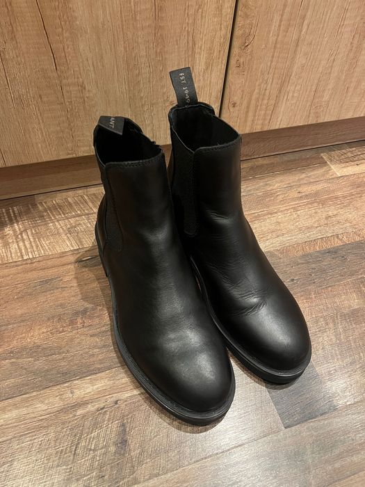 Мъжки/Дамски боти GANT Chelsea boots / Челси, черни, естествена кожа (Размер 40)
