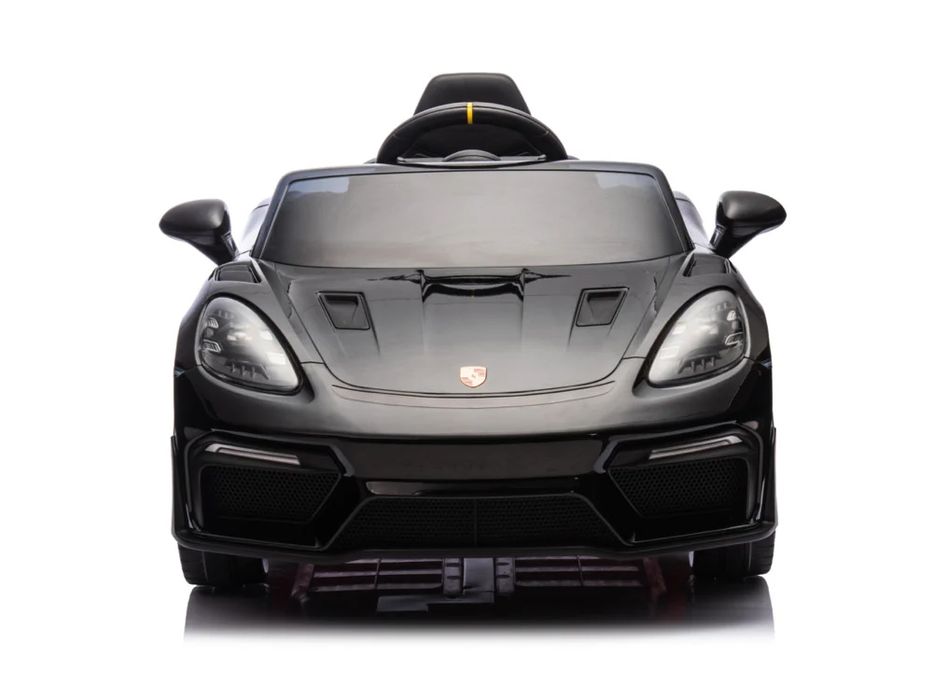 Porsche spyder rs 12v – детска акумулаторна кола, черна, eva гуми
