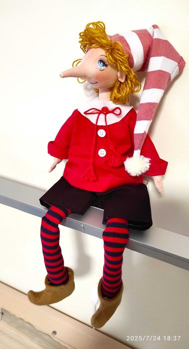 Кукла Пинокио. Ръчна изработка.