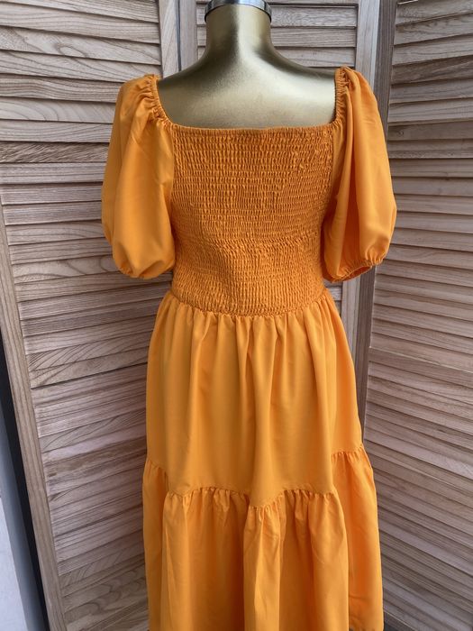 Rochie lungă portocalie