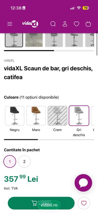Scaune bar vidaXl 4x