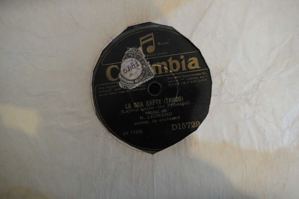 Discuri RARE Romanesti Patefon Gramofon Anii 1920-1930 - Shellac - Ebonita 78rpm Cristian Vasile, Gica Petrescu etc.