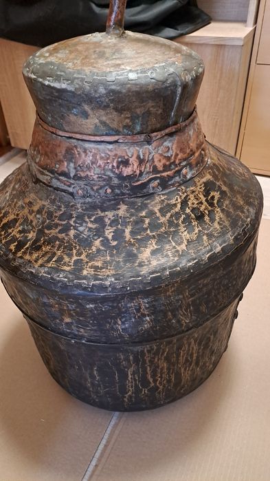 Cazan si capac din alama si cupru, pentru tuica/rachiu
