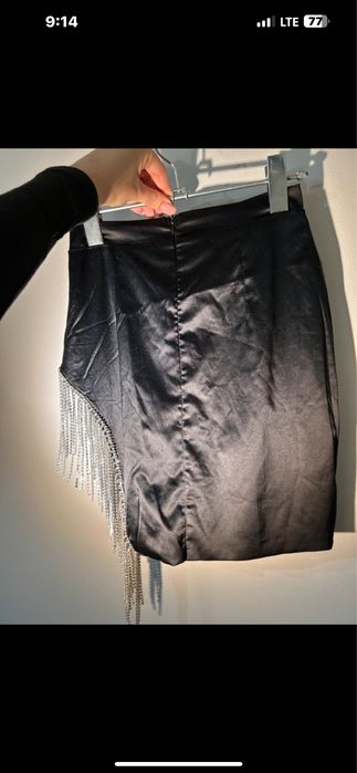 Set top si fusta negru S