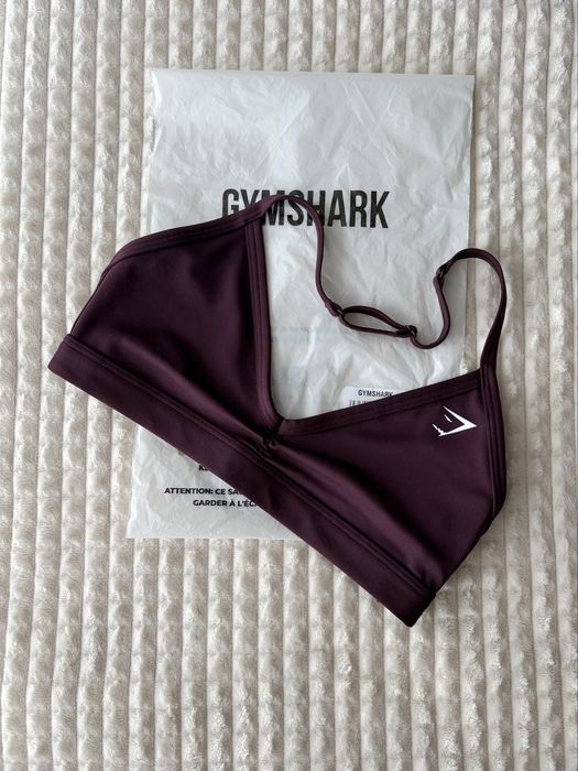 Bustiera Gymshark Minimal Halterneck Cherry Purple