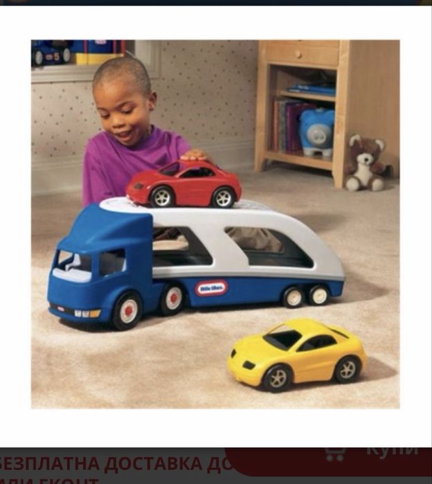 Автовоз с две коли на Little tikes