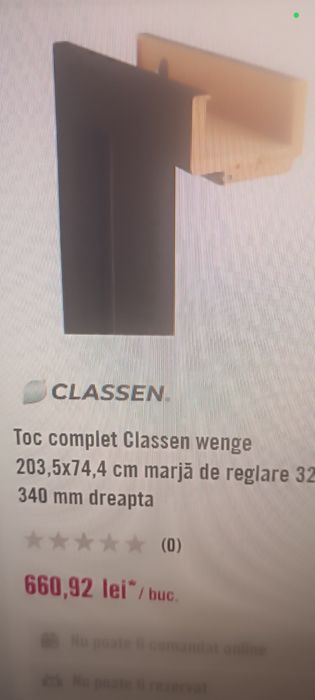 Uși cu Toc Classen Polonia Wenge Toc pentru zid 22-38 cm