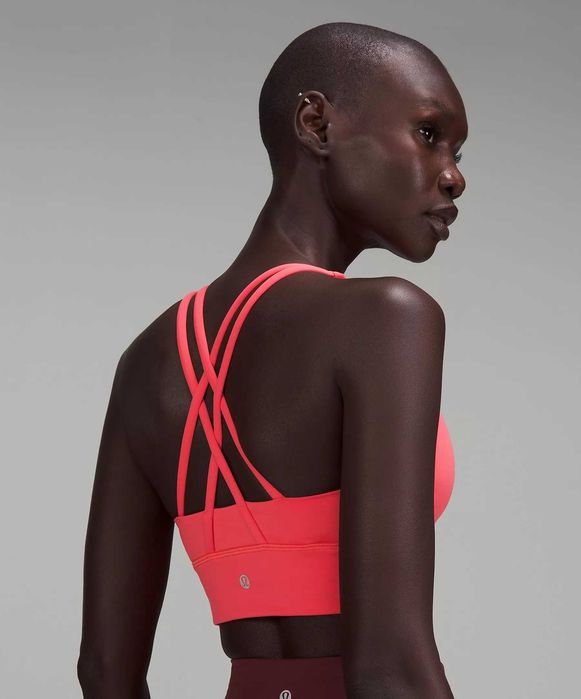 Lululemon  Energy Longline Bra marime 14 culoare Pale Raspberry