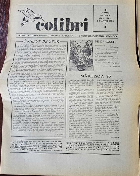 Lot Reviste 1989-1990: Expres Internațional Nr. 1-3 și Colibri Nr. 1, 2, 5