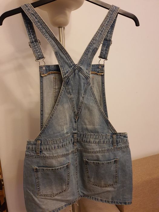 Salopeta blugi jeans cu fusta Cropp, M, noua