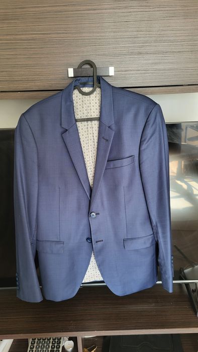 Sacou Seroussi albastru elegant mărimea 48 - preț redus