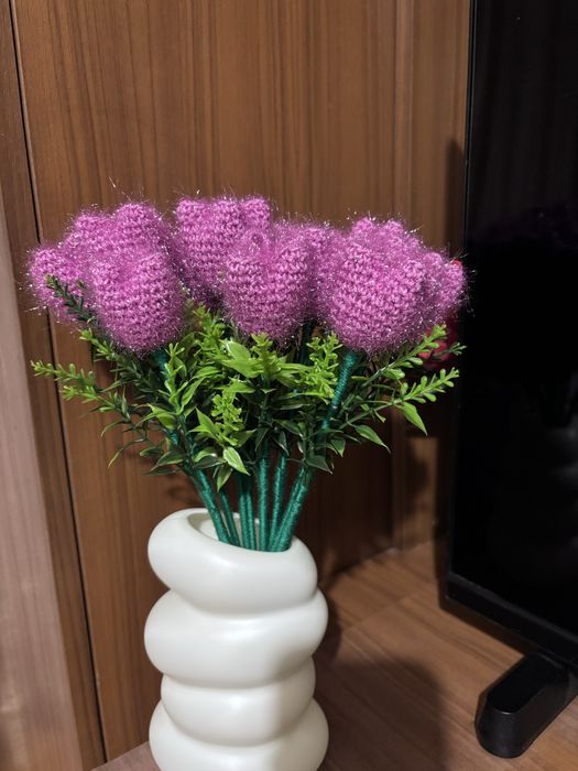 Ръчно плетени цветя