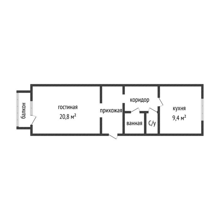 1 комн., микрорайон Юбилейный