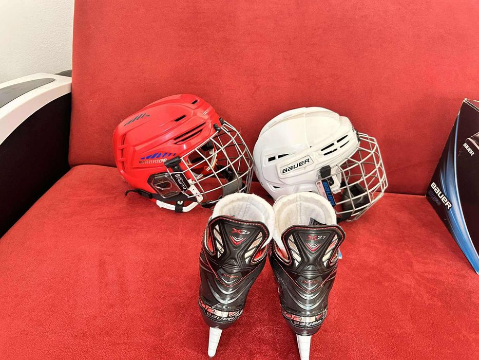 Vând patine Bauer X3.7, (41), Bauer X2.7, (31.5), căsti hockey copii