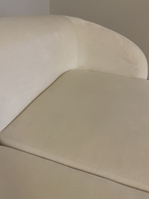 Canapea bej cu tapițerie din catifea 259 cm Miley - Micadoni Home