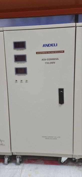 Рассрочка Стабилизатор Andeli 30kv латор 845000сумдан 12ой