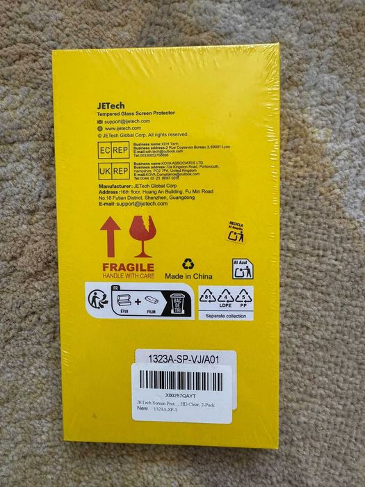 Folie sticlă securizată JETech iPhone 16 Pro Max – 2 bucăti, nouă