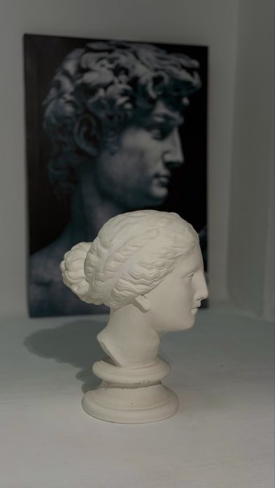 Гипсовая голова, скульптура