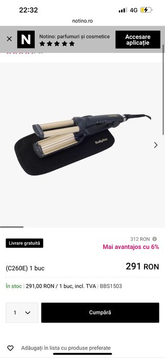 Placa Babyliss de ondulat parul