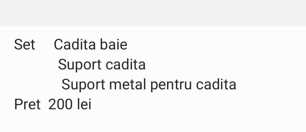 Cadita baie copii