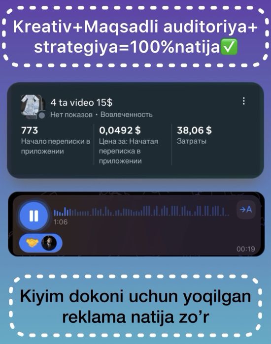 Zayavkalar va lidlar olib kelaman target orqali Targetolog man