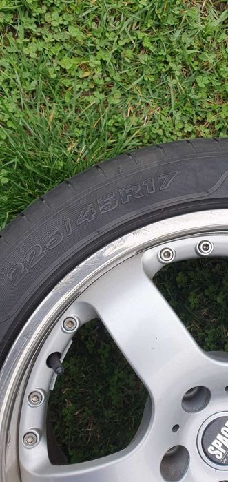 Set Roti complete jante Aluminiu VAG 5x112 + anvelope vara 225/45/R17