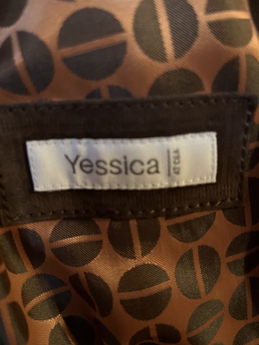 Geaca de piele intoarsa maro marimea S