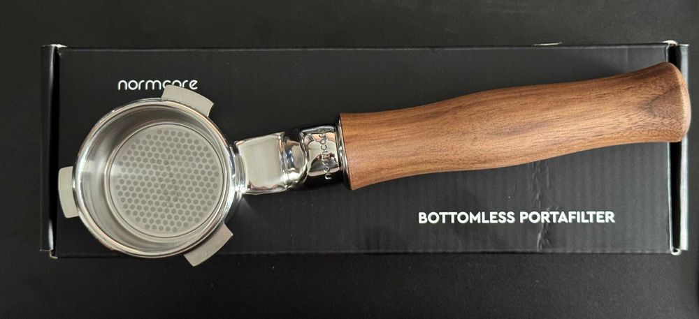 Portafiltru fara fund/bottomless Normcore 54mm - Lemn de nuc