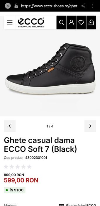 Adidasi inalti dama Ecco soft 4