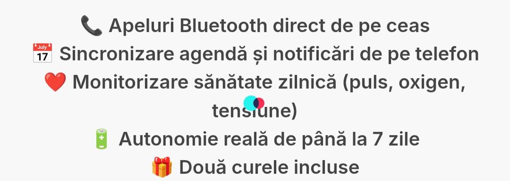 Smartwatch CRZ S7, ecran AMOLED, apeluri Bluetooth, IP68, 47mm