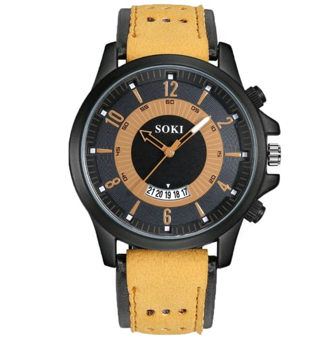 SOKI kvatrtz  sanani ham koʻrsatuvchi klassik soati, sovgʻa uchun