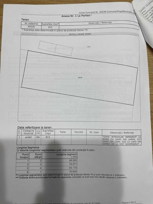 Teren intravilan Motru, zona Stadion